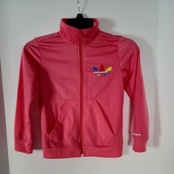 ADIDAS ORIGINAL ADICOLOR ROSE TONE TRE-FOIL TRACK TOP US SIZEXS// UK 7-8Y